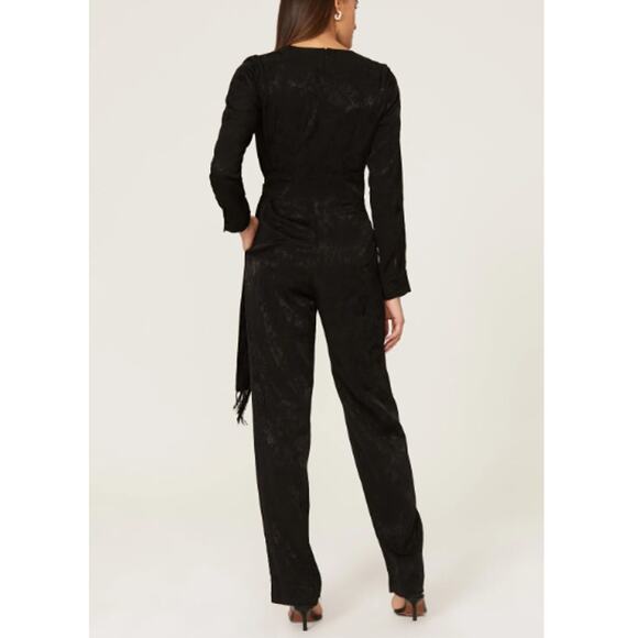 JONATHAN SIMKHAI X RTR Black Julia Wrapped One-Piece Jumpsuit Size 6 - Picture 2 of 7